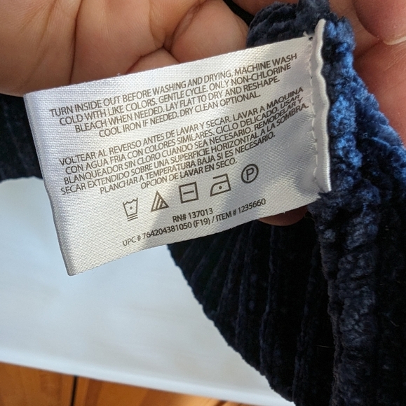 Orvis Scoop Neck Chenille Sweater XXL Navy Blue Super Soft Knit Plus Curvy - Picture 14 of 15